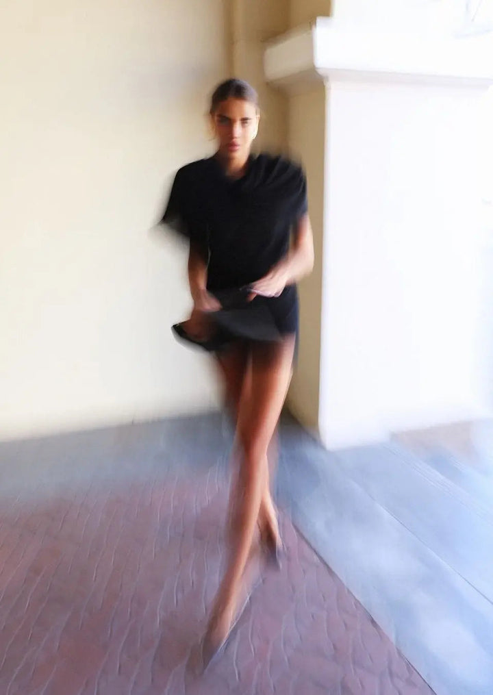 Alessia | Cocktail Draped High Neck Mini Dress