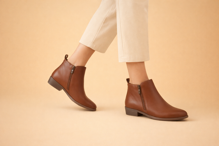 Casual Block Heel Ankle Boots