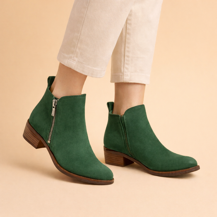 Casual Block Heel Ankle Boots