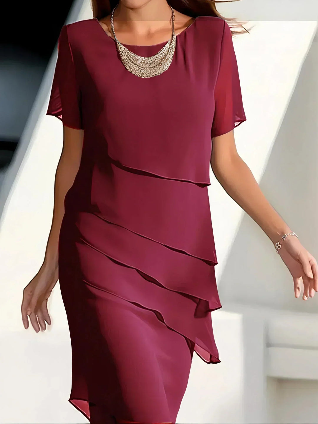 Sophie | Elegant Short Sleeve Occasion Cocktail Dress