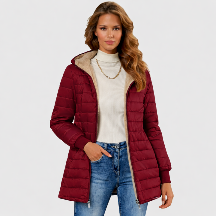 Sherpa Lined Long Puffer Jacket