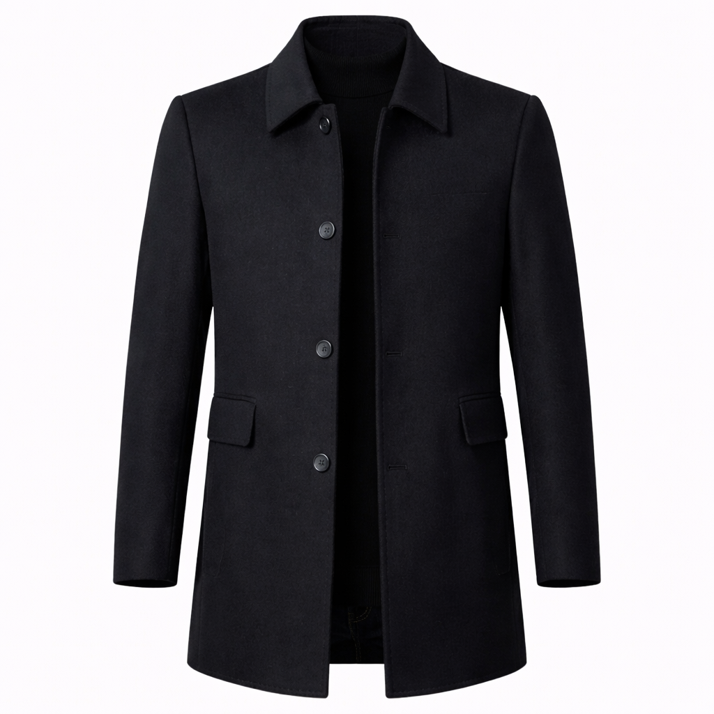 Mens Single Breasted Overcoat