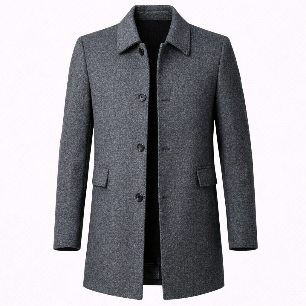 Mens Single Breasted Overcoat