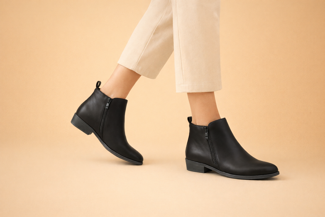 Casual Block Heel Ankle Boots