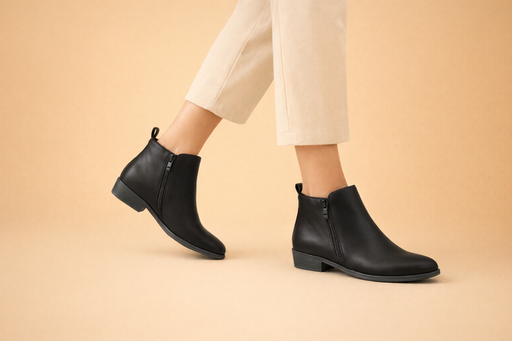 Casual Block Heel Ankle Boots