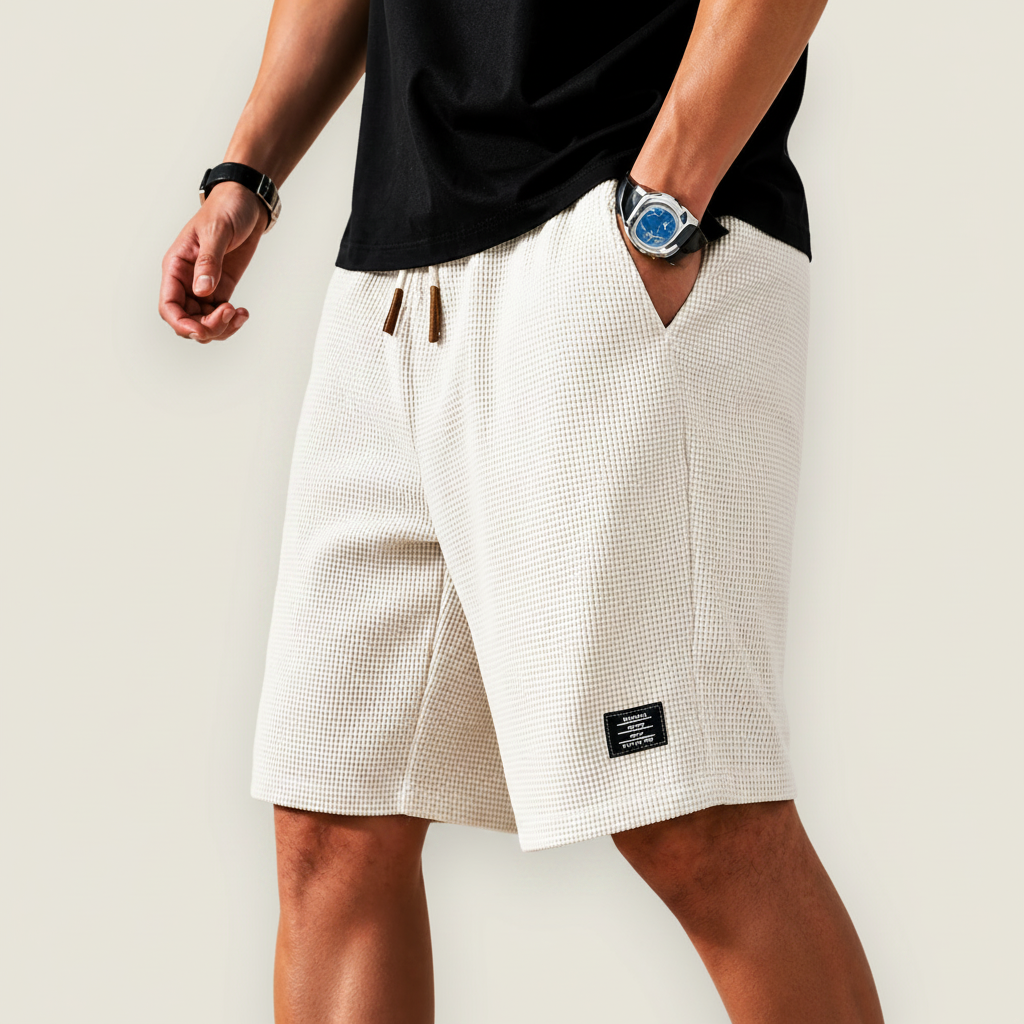 Mens Textured Lounge Shorts