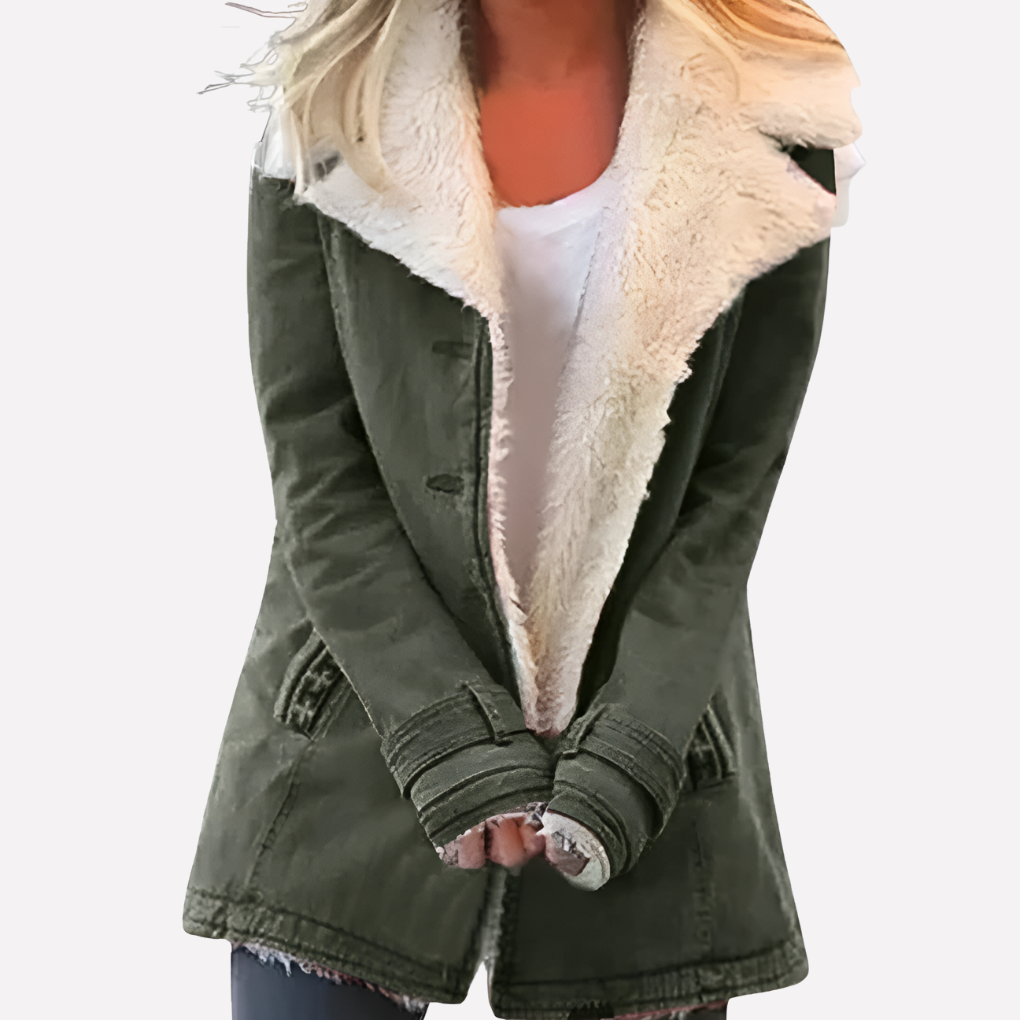 Women's Sherpa-Lined Jacket with High Collar