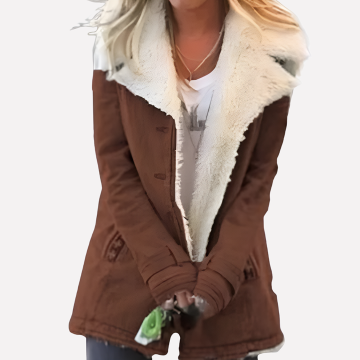 Women's Sherpa-Lined Jacket with High Collar