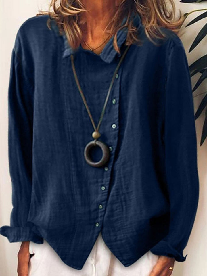 Women's Linen Button-Down Shirt in Relaxed Fit