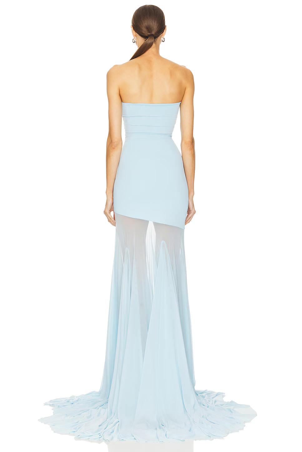 Alessia | Strapless Sheer Evening Maxi Dress