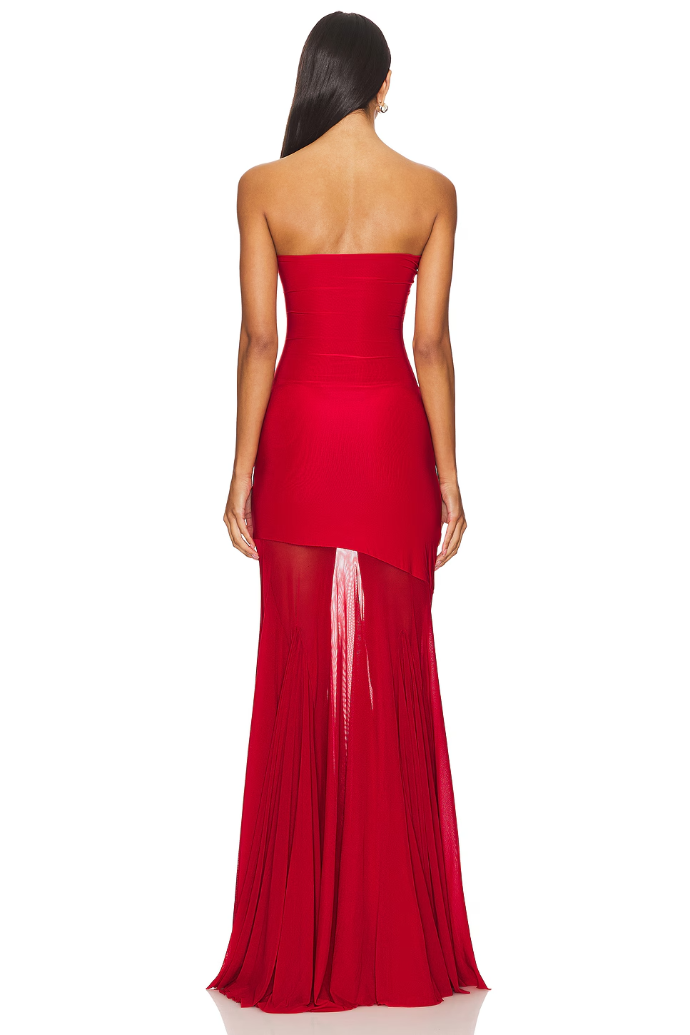 Alessia | Strapless Sheer Evening Maxi Dress