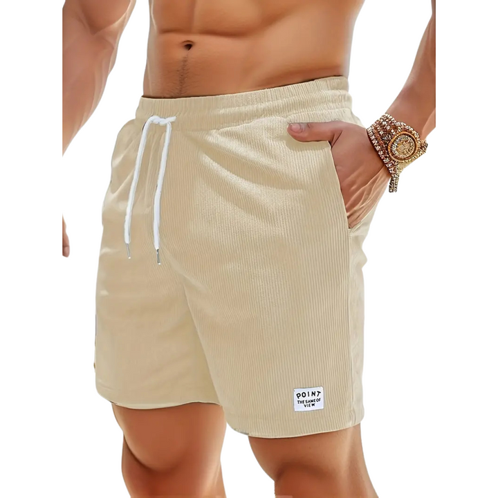 Men's Corduroy Shorts with Drawstring Waist
