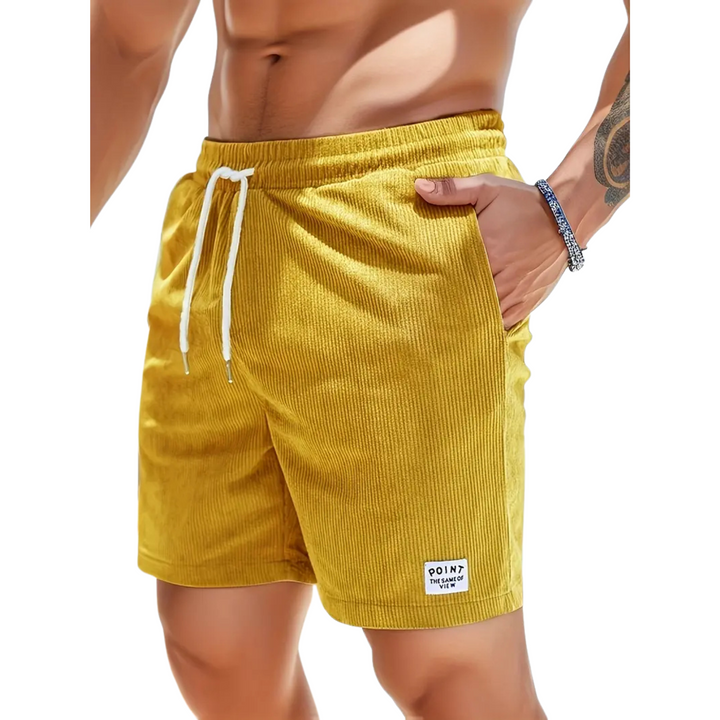 Men's Corduroy Shorts with Drawstring Waist