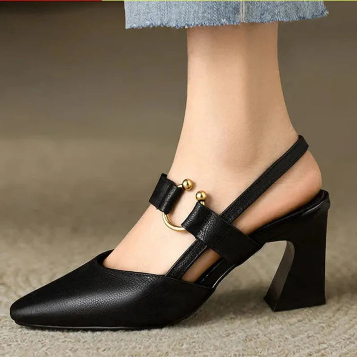 Womens Pointed Toe Slingback Heels