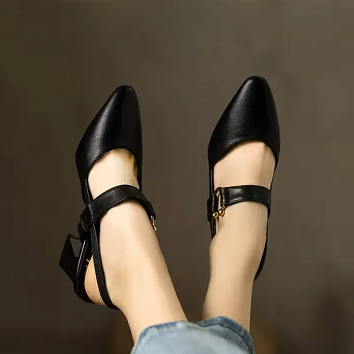 Womens Pointed Toe Slingback Heels