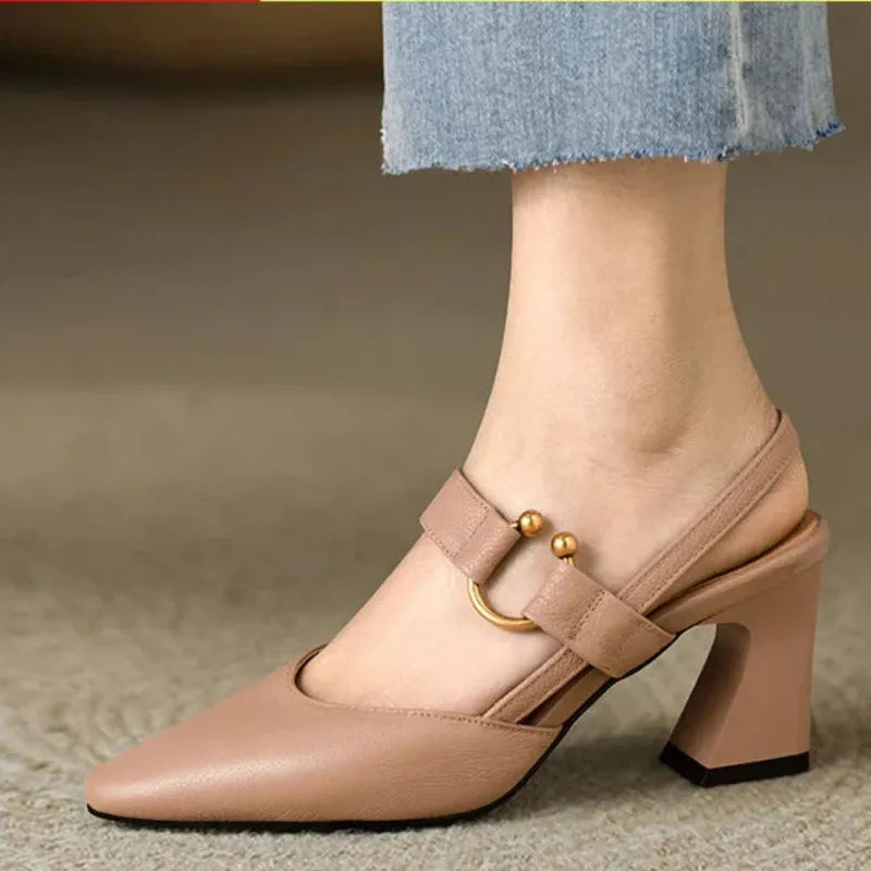 Womens Pointed Toe Slingback Heels