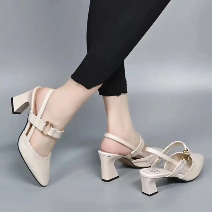 Womens Pointed Toe Slingback Heels