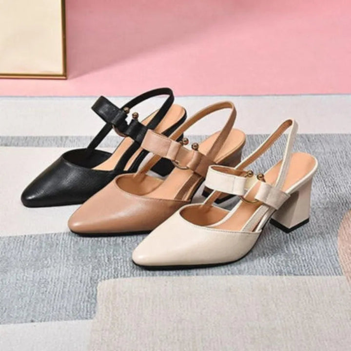 Womens Pointed Toe Slingback Heels