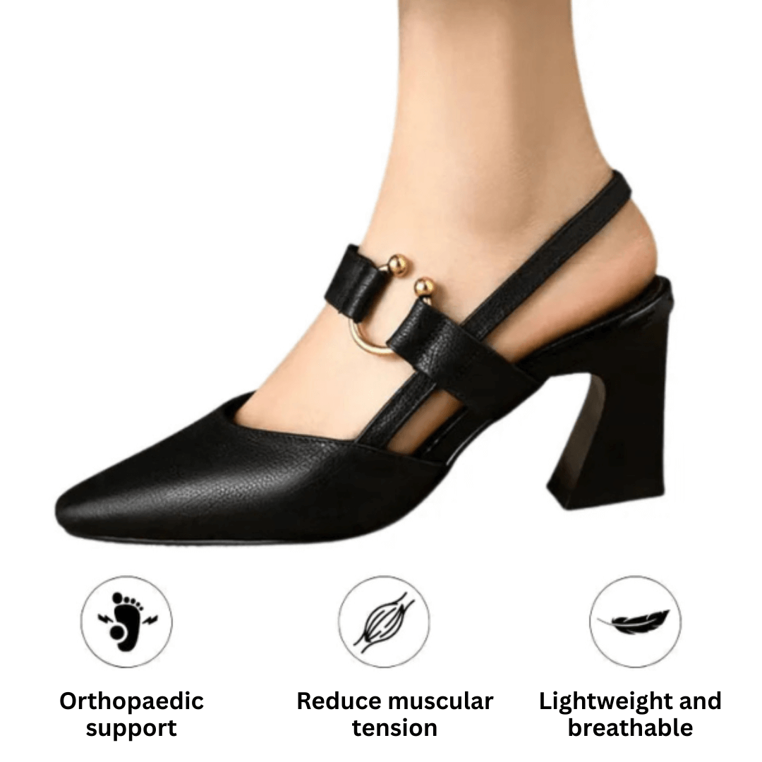 Womens Pointed Toe Slingback Heels