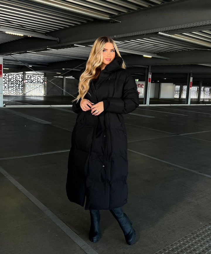 Grace | Belted Longline Puffer Jacket for Women