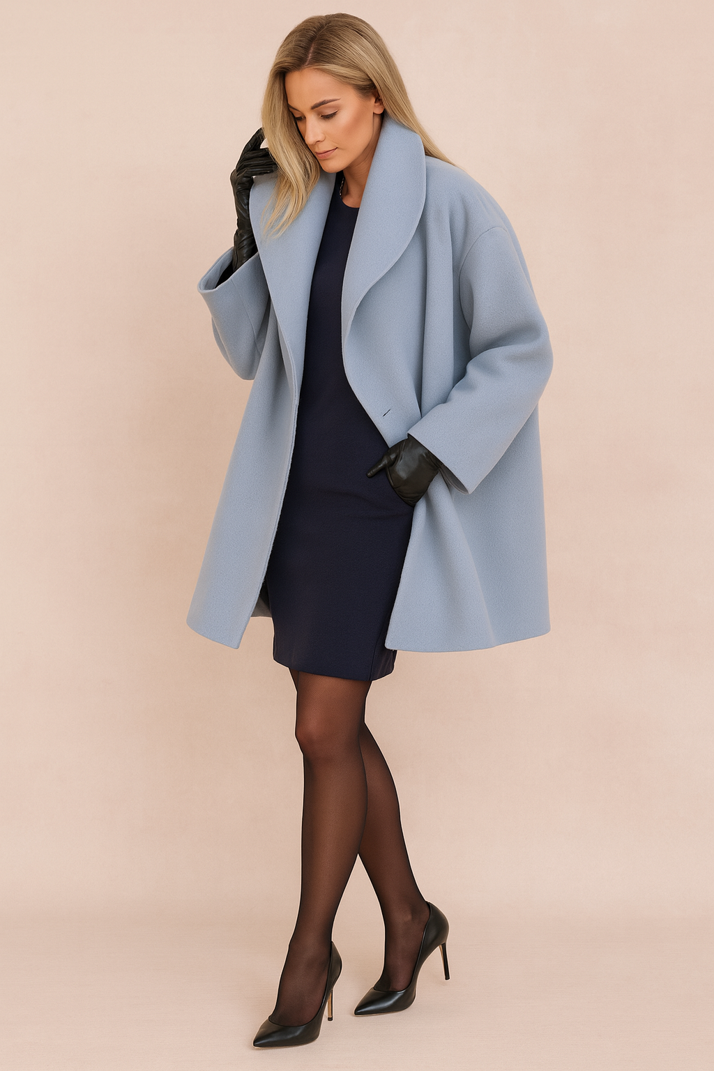 Longline Open Front Winter Coat