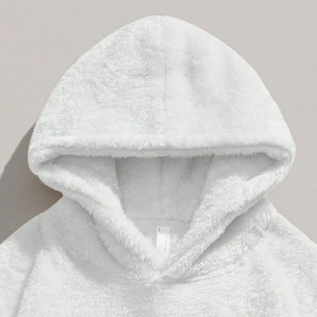 Men's Oversized Sherpa Fleece Hoodie with Kangaroo Pocket