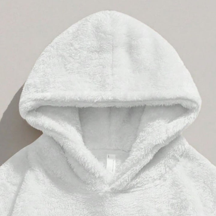 Men's Oversized Sherpa Fleece Hoodie with Kangaroo Pocket