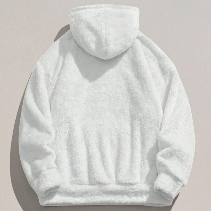Men's Oversized Sherpa Fleece Hoodie with Kangaroo Pocket