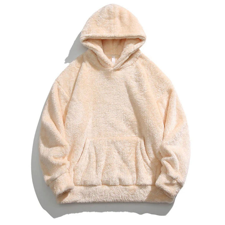 Men's Oversized Sherpa Fleece Hoodie with Kangaroo Pocket