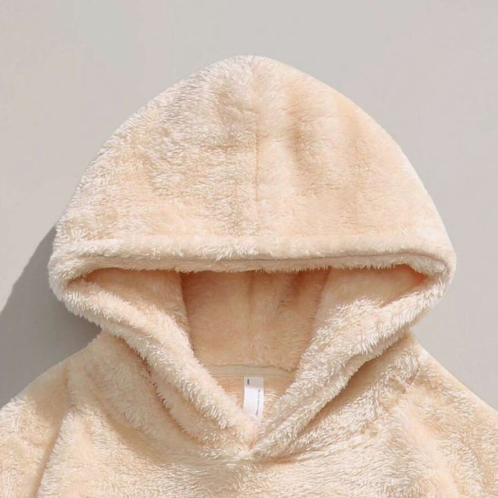 Men's Oversized Sherpa Fleece Hoodie with Kangaroo Pocket