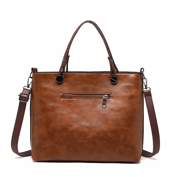 Women's Tote Handbag with Front Zip Pockets