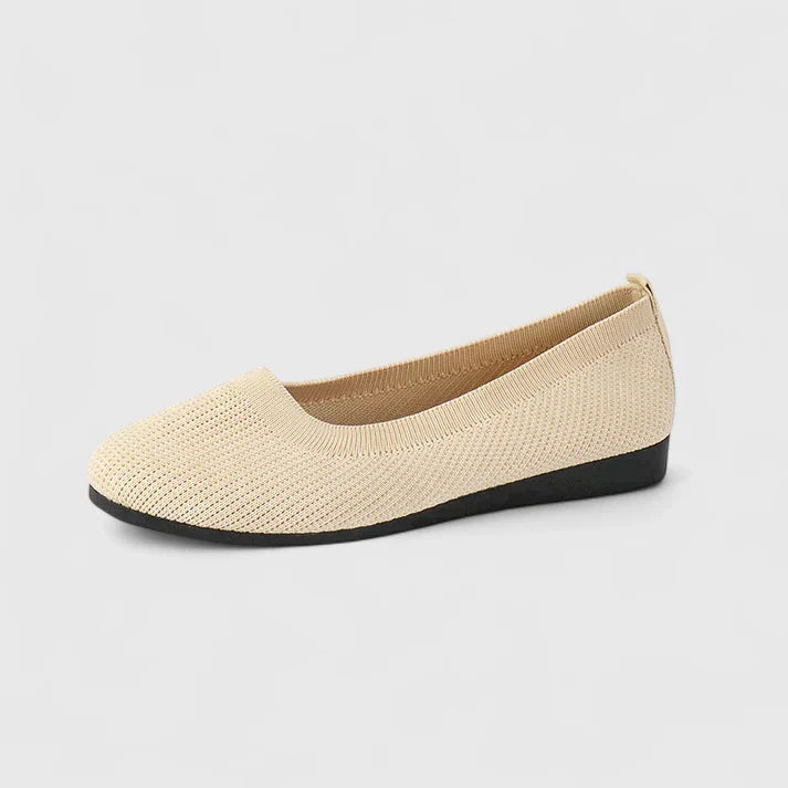 Women's Knit Ballet Flats with Round Toe