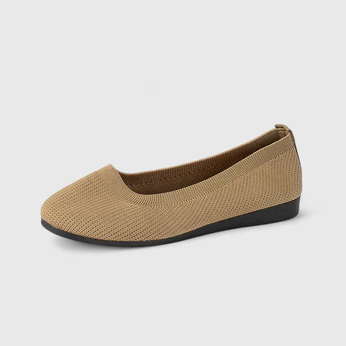 Women's Knit Ballet Flats with Round Toe
