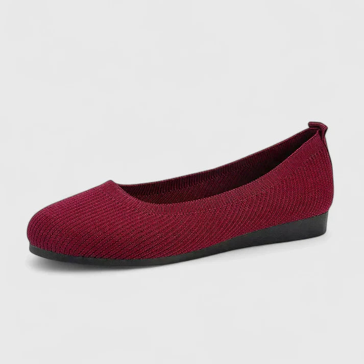 Women's Knit Ballet Flats with Round Toe