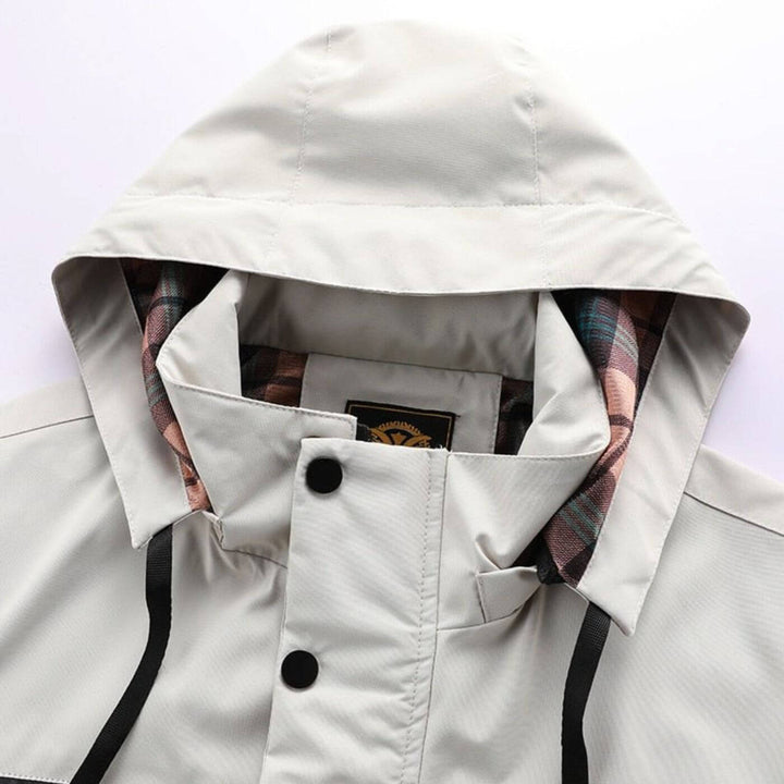 Men's Waterproof Outdoor Jacket with Removable Hood