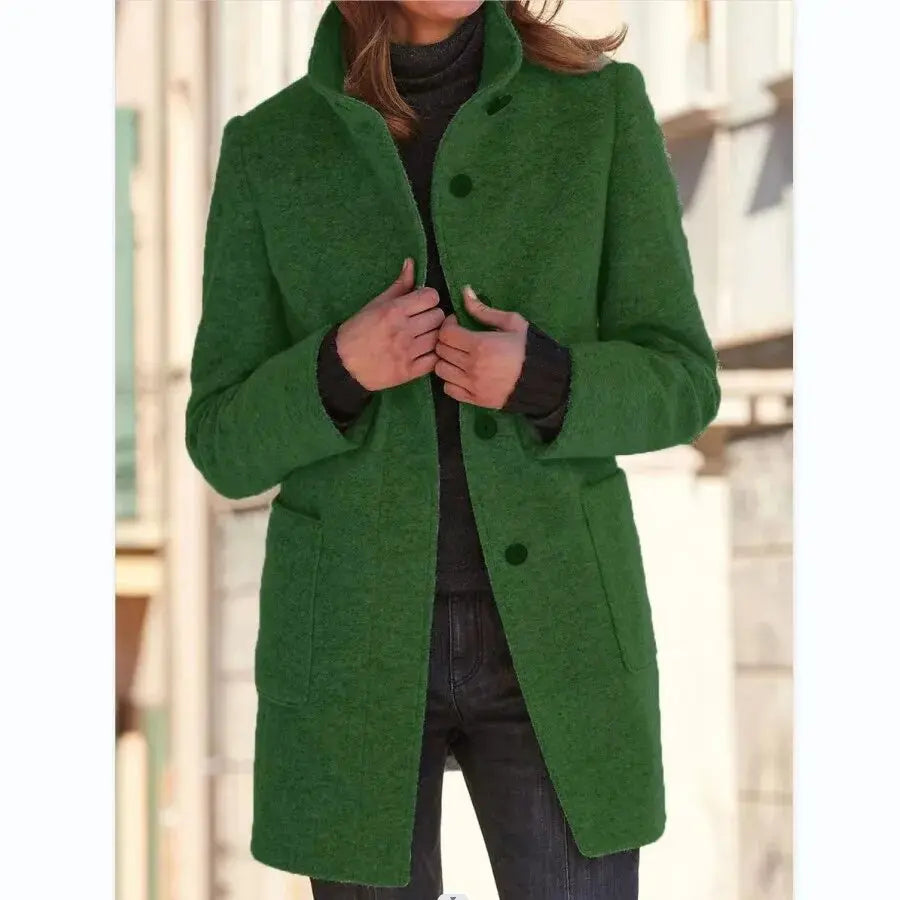 Eleanor | Tailored Button Front Wool Coat