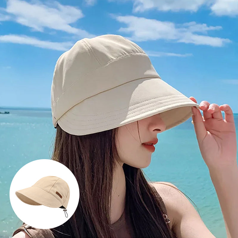 Women's Cotton Wide Brim Cap with Toggle
