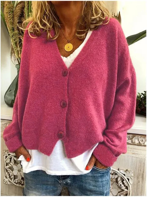 Elsie | Soft Knit V-Neck Cardigan