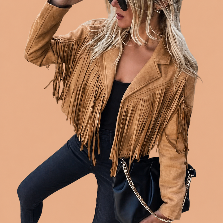 Western Fringe Cropped Women's Jacket