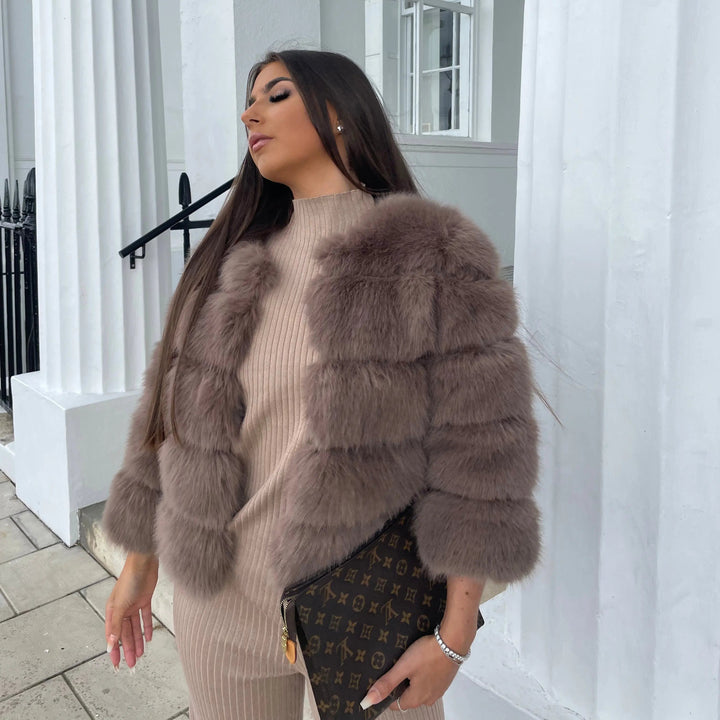 Selene | Luxe Faux Fur Cropped Jacket