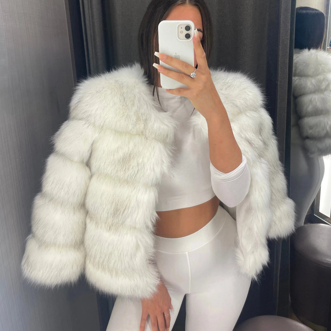Selene | Luxe Faux Fur Cropped Jacket
