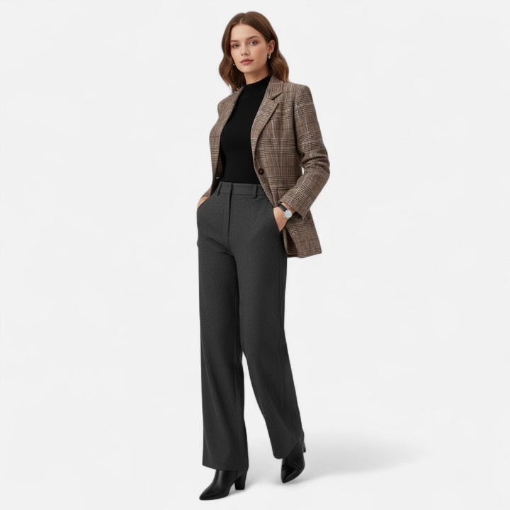 Women's Check Single Breasted Blazer in Tailored Fit