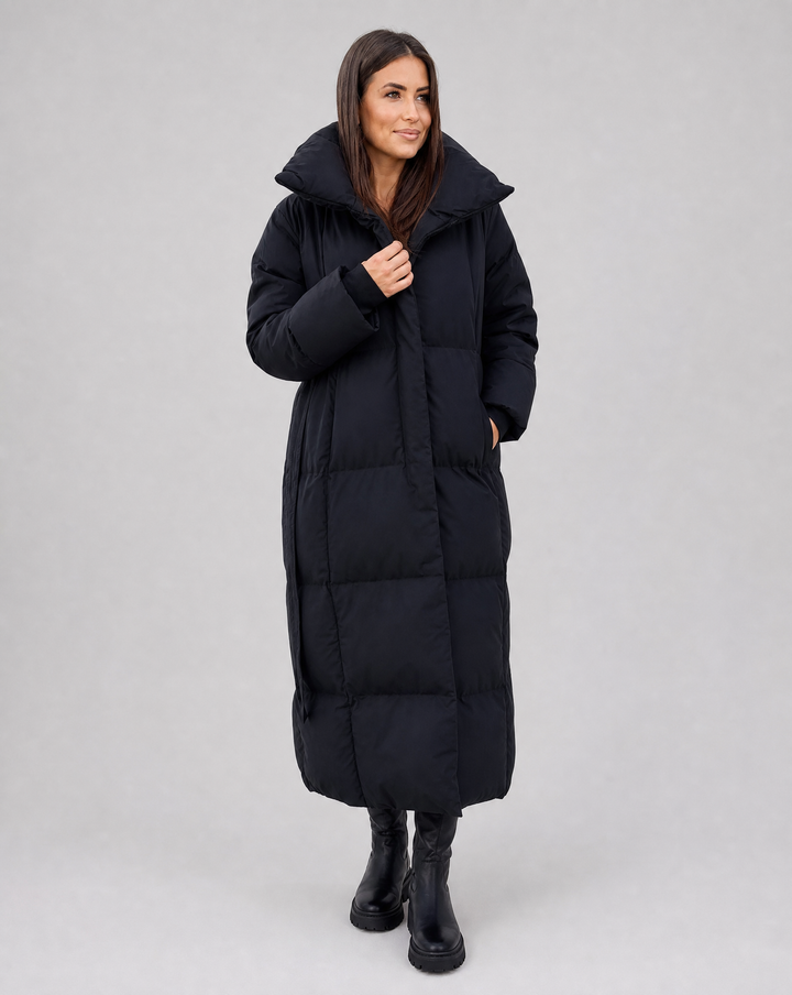 Grace | Belted Longline Puffer Jacket for Women