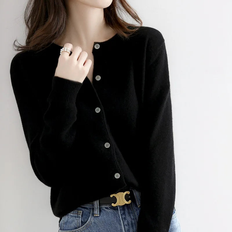 Sophia | Elegant Button Front Knit Cardigan