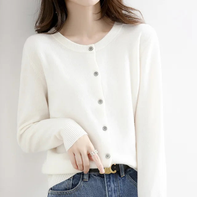 Sophia | Elegant Button Front Knit Cardigan