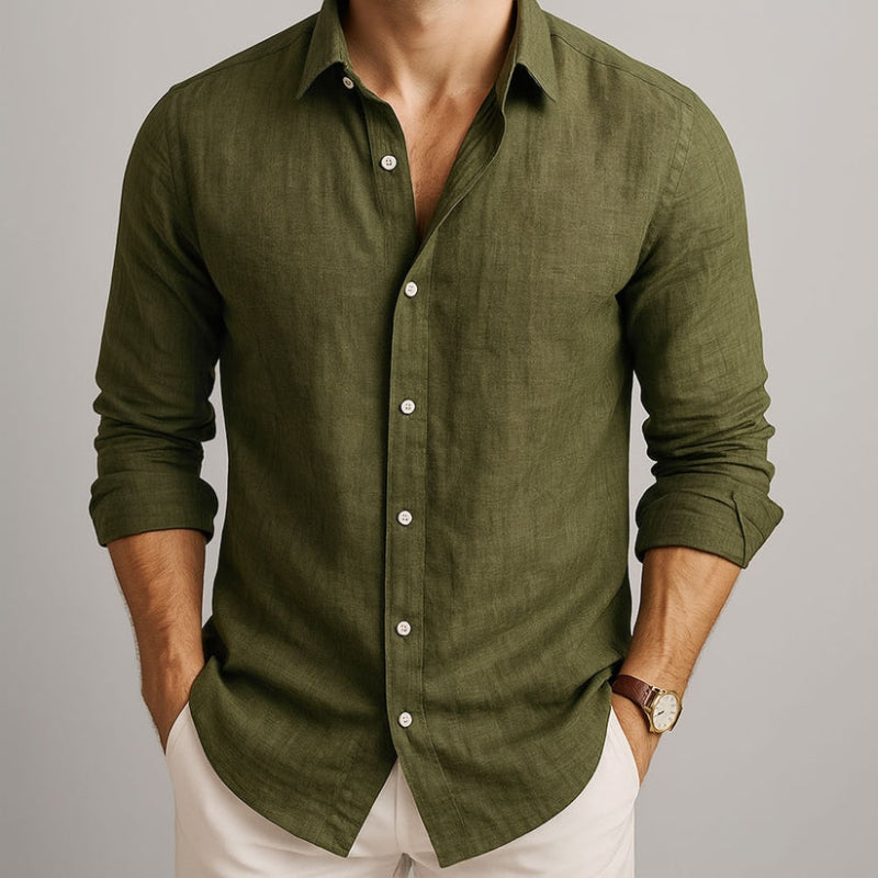 Casual Button Up Linen Shirt
