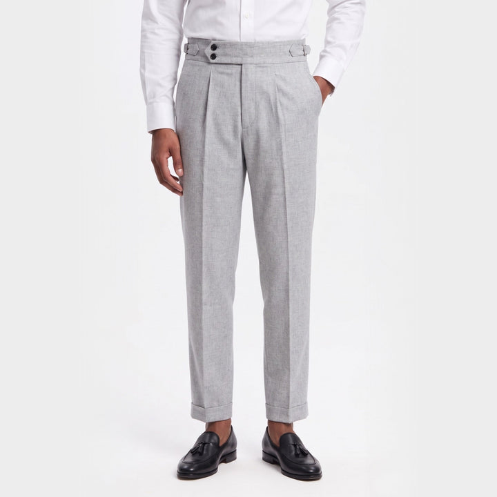 Men's High Waisted Tailored Pants