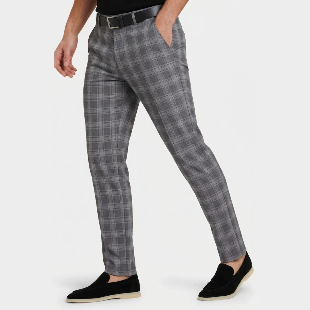 Men's Slim Fit Check Pants