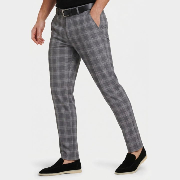 Men's Slim Fit Check Pants
