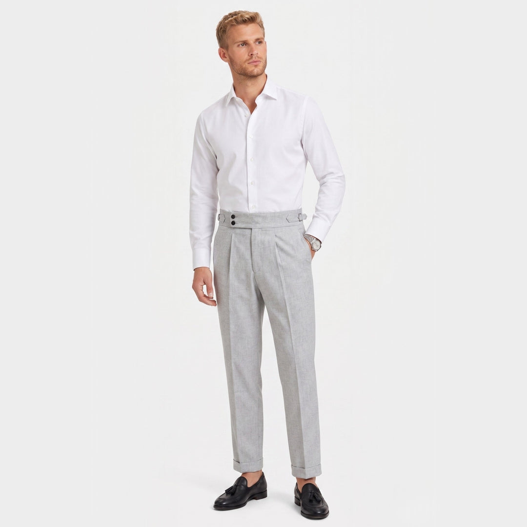 Men's High Waisted Tailored Pants